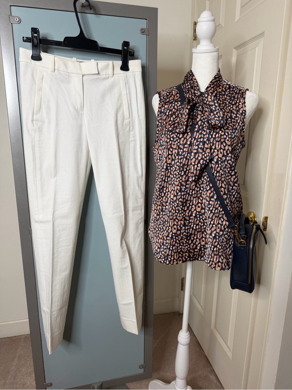 J. Crew White Slim Dress Trousers